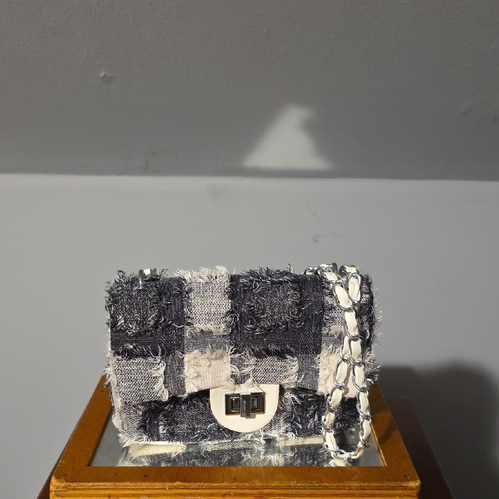 Chic Denim Patchwork Crossbody Bag - image 2